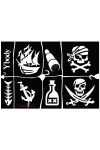 Glittertattoo sjablonen A5 vel thema Pirates / Piraten 41995