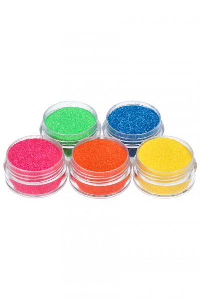 Superstar Glitter Set voor Glitter Tattoo FLUOR 5x5 ml (98800) 41954