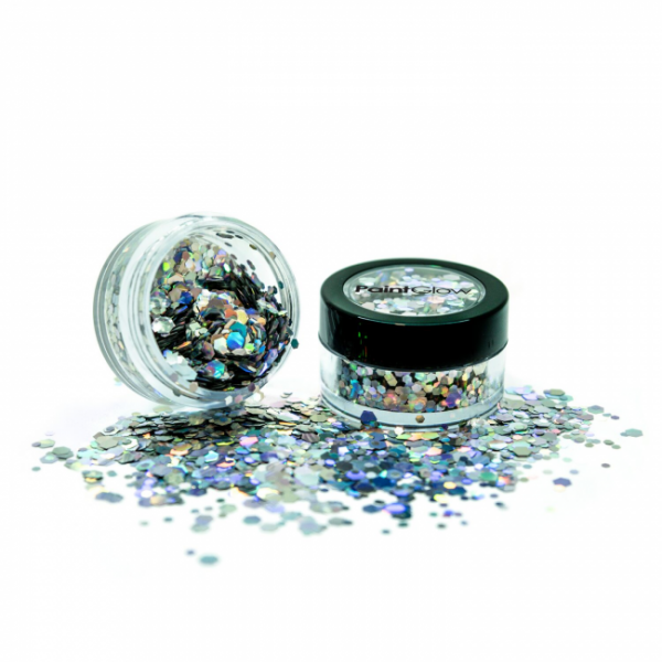 Paint Glow : Chunky Glitter Zilver 3 gram 42476